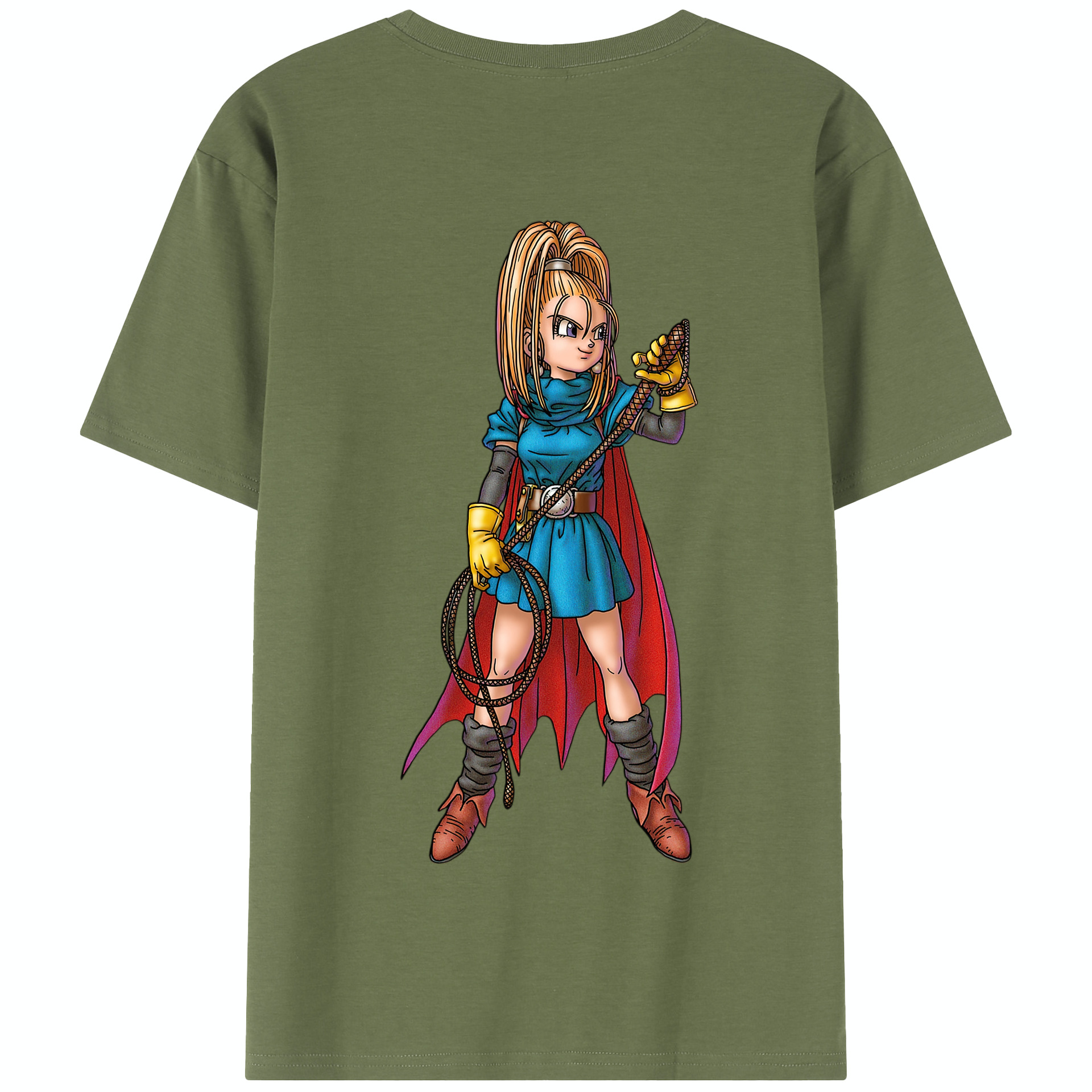 （画像用） ドラゴンクエスト Doragon Kuesuto Dragon Quest 綿100％半袖Tシャツ（背面プリント）